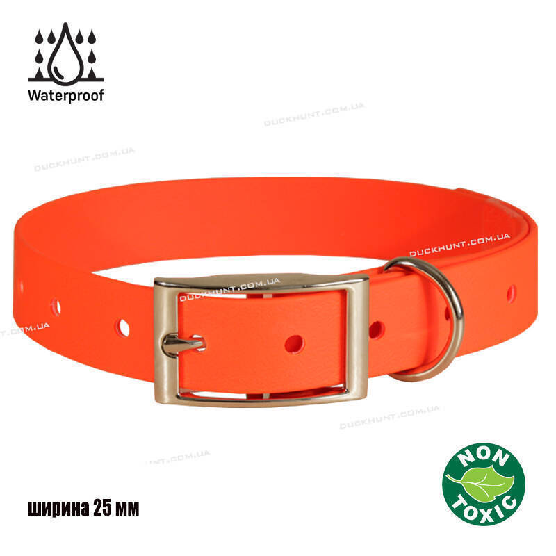 Нашийник PVC DELUX колір помаранчевий  2.5 см ширина
