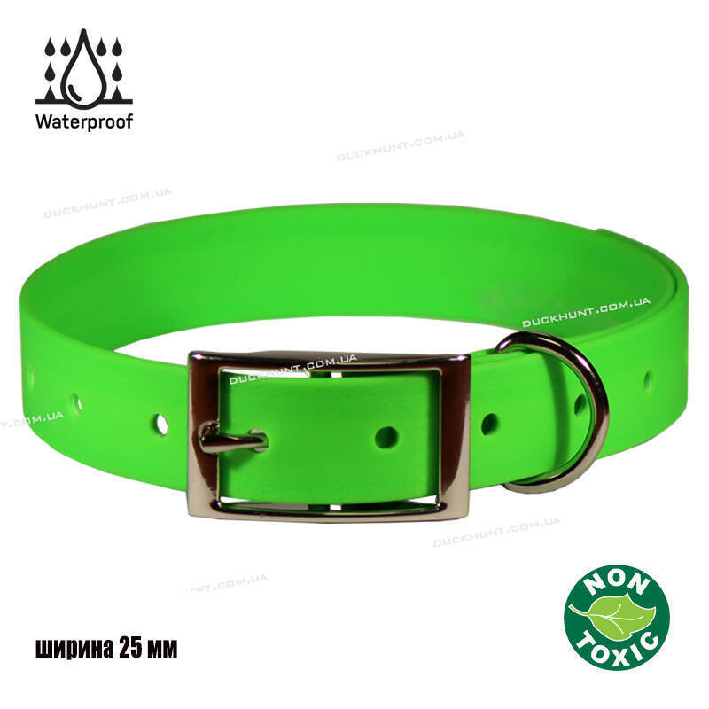 Нашийник PVC DELUX Lime Green зелений 2.5 см ширина