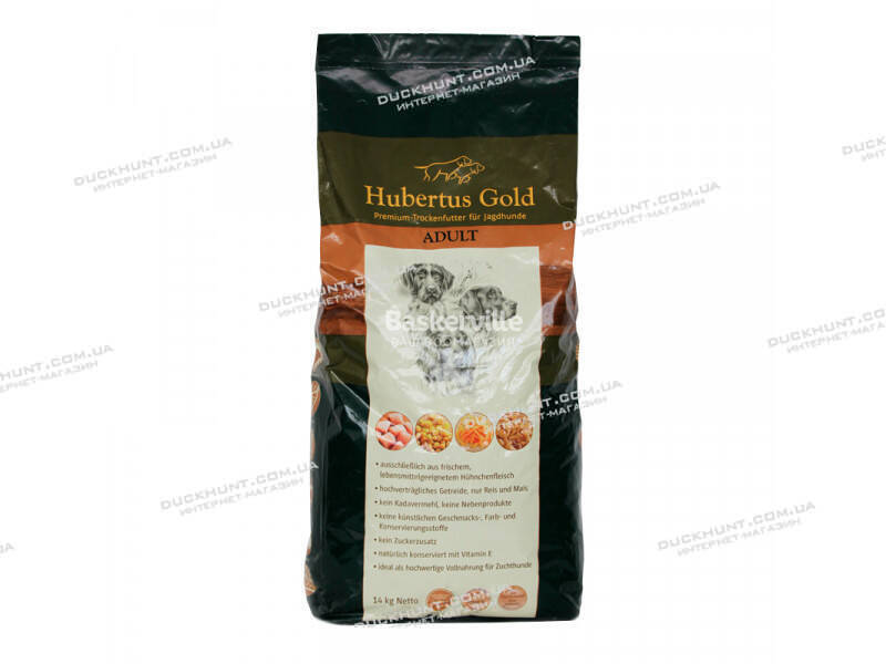 Hubertus Gold Adult 14 кг корм з куркою для дорослих собак