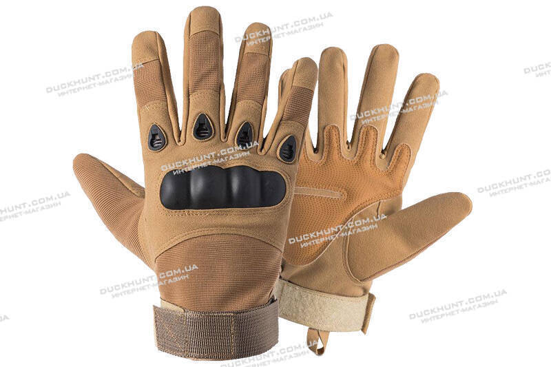 Тактичні рукавички повнопалі пісочного кольору