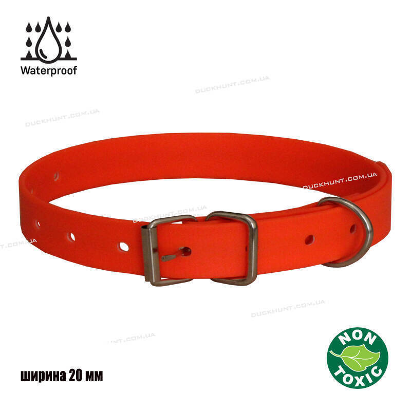 Нашийник PVC 20 колір помаранчевий 2 см ширина