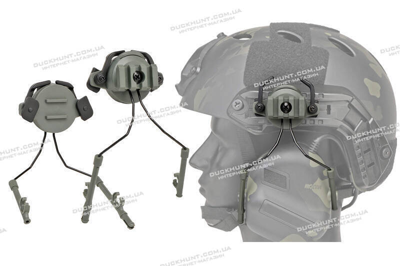 Кріплення для активних навушників на шолом колір ОЛІВА
