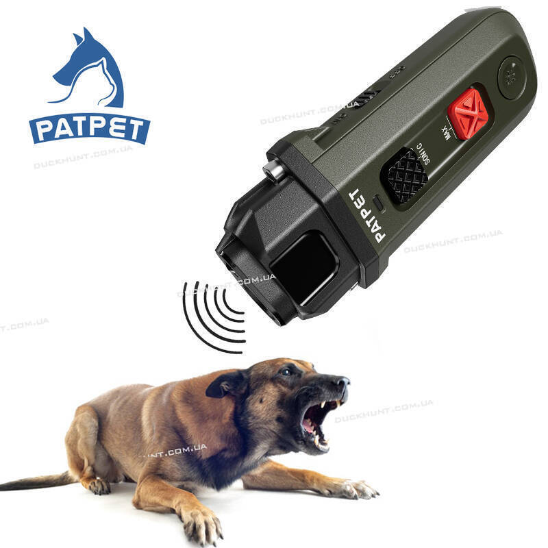 Ультразвуковой отпугиватель собак с фонариком  PATPET Ultrasonic Dog Trainer U10