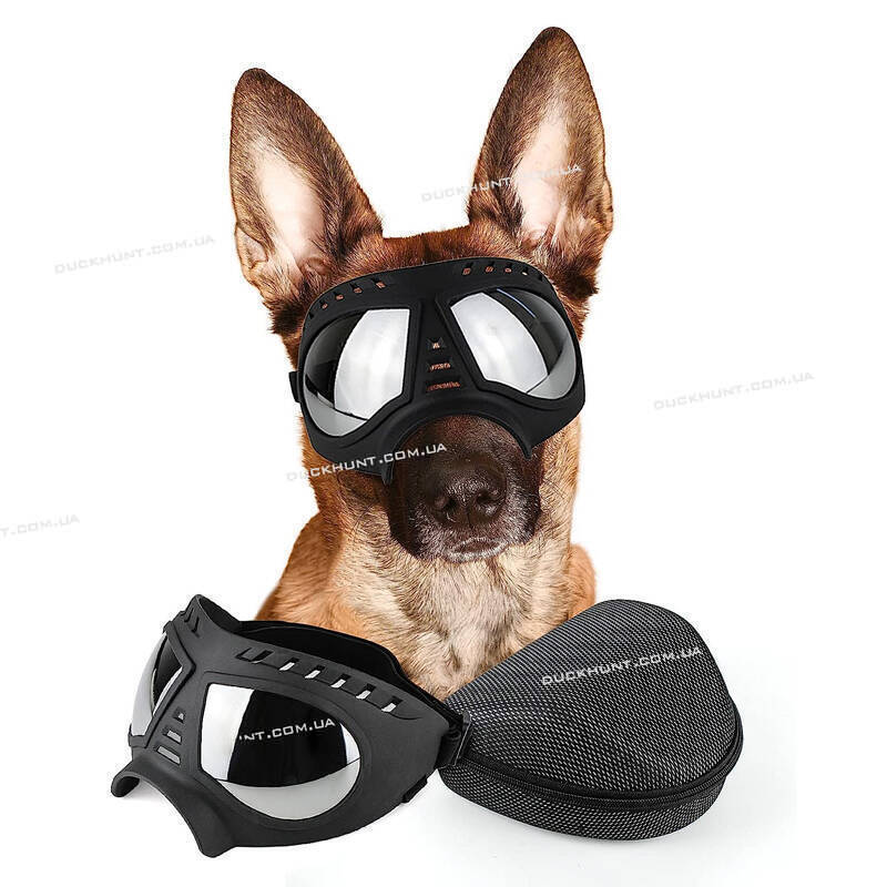 Сонцезахисні окуляри для собак із захистом від ультрафіолету, водонепроникні, вітрозахисні, захист очей+кейс