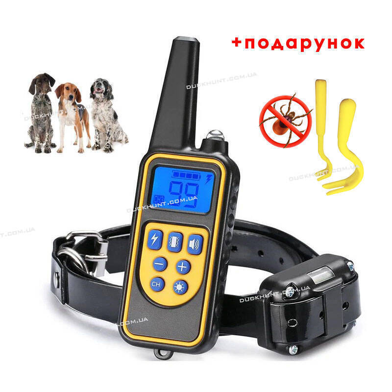 Електронашийник WODONDOG L880 з підсвіткою ресивера. Радіус дії до 800 метрів