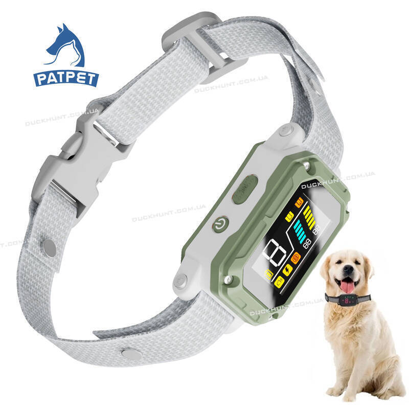 Нашийник розумний антилай PatPet BC-04 для дресування, проти гавкання собак