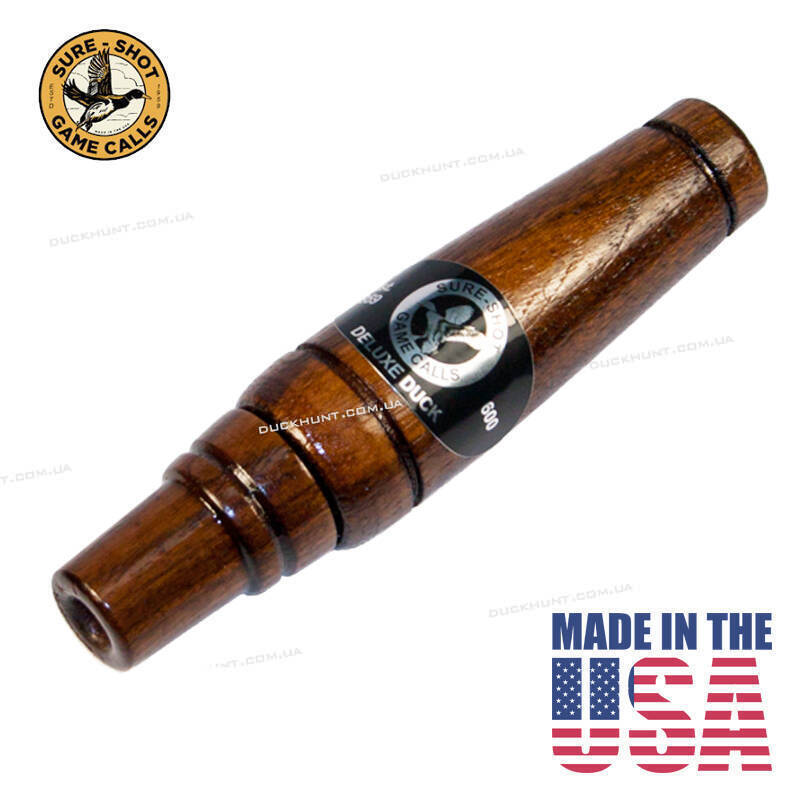 Манок на качку Sure-Shot Deluxe Duck Call 600, двоязичковий. Матеріал: дерево-канадський чорний горіх