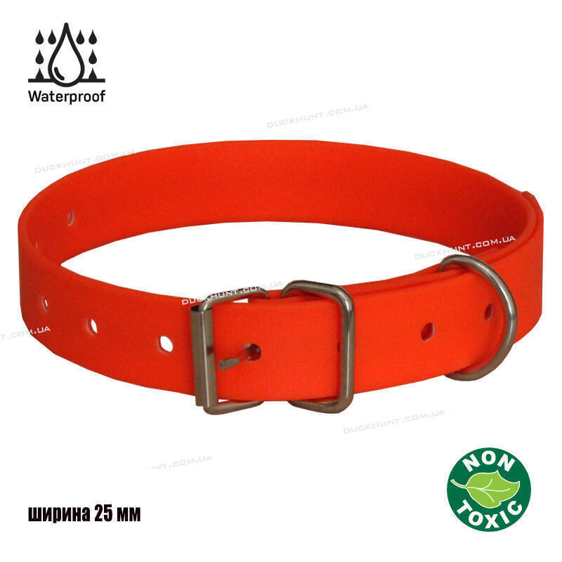 Нашийник PVC 25 колір помаранчевий 2.5 см ширина