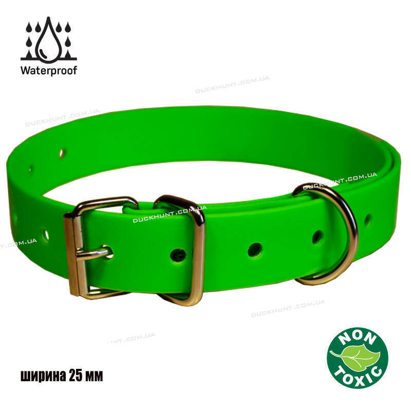 Нашийник  PVC 25 Lime Green зелений 2.5 см ширина